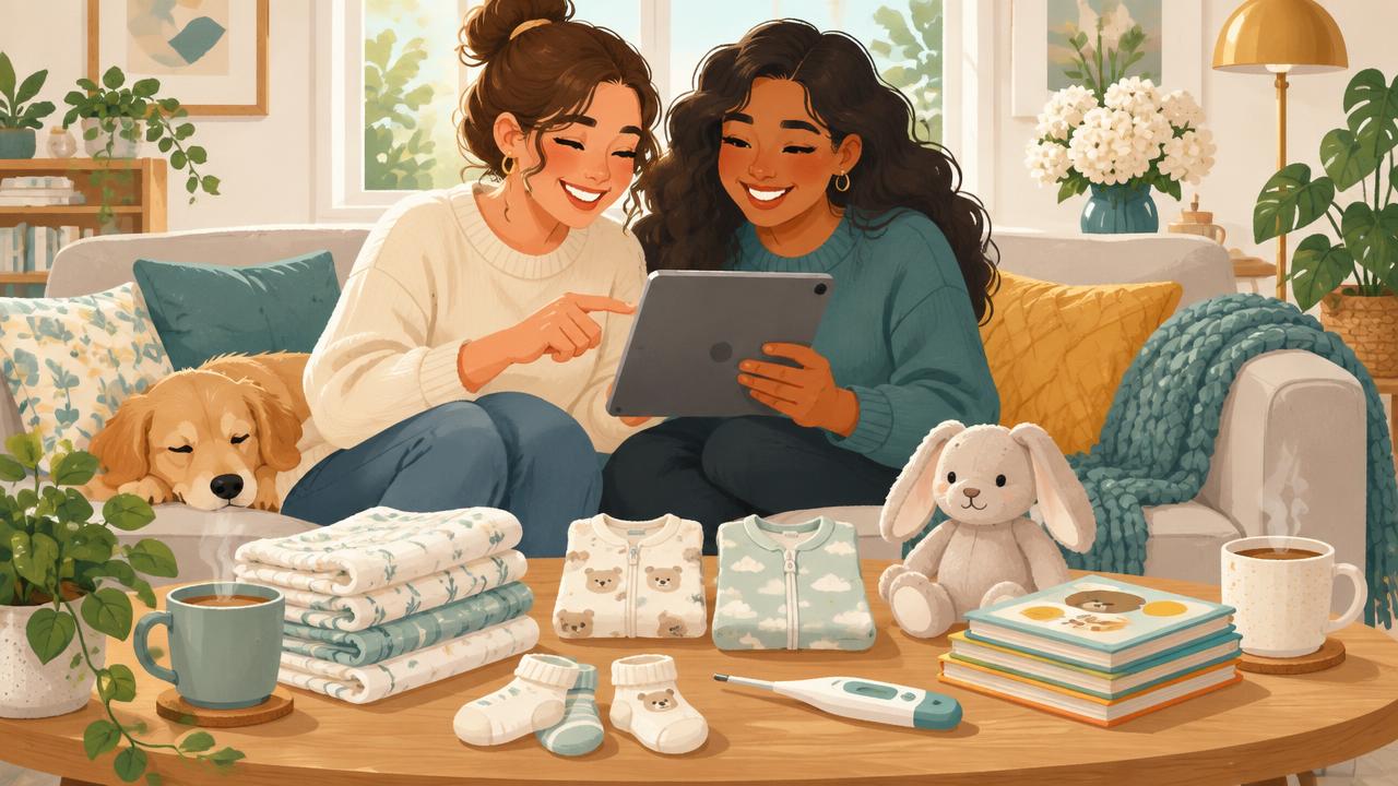 Illustration for: What should you actually buy for a baby shower?